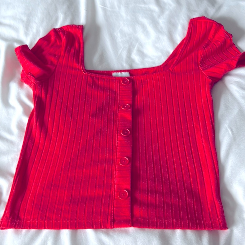 {Abound} square neck ribbed tee
